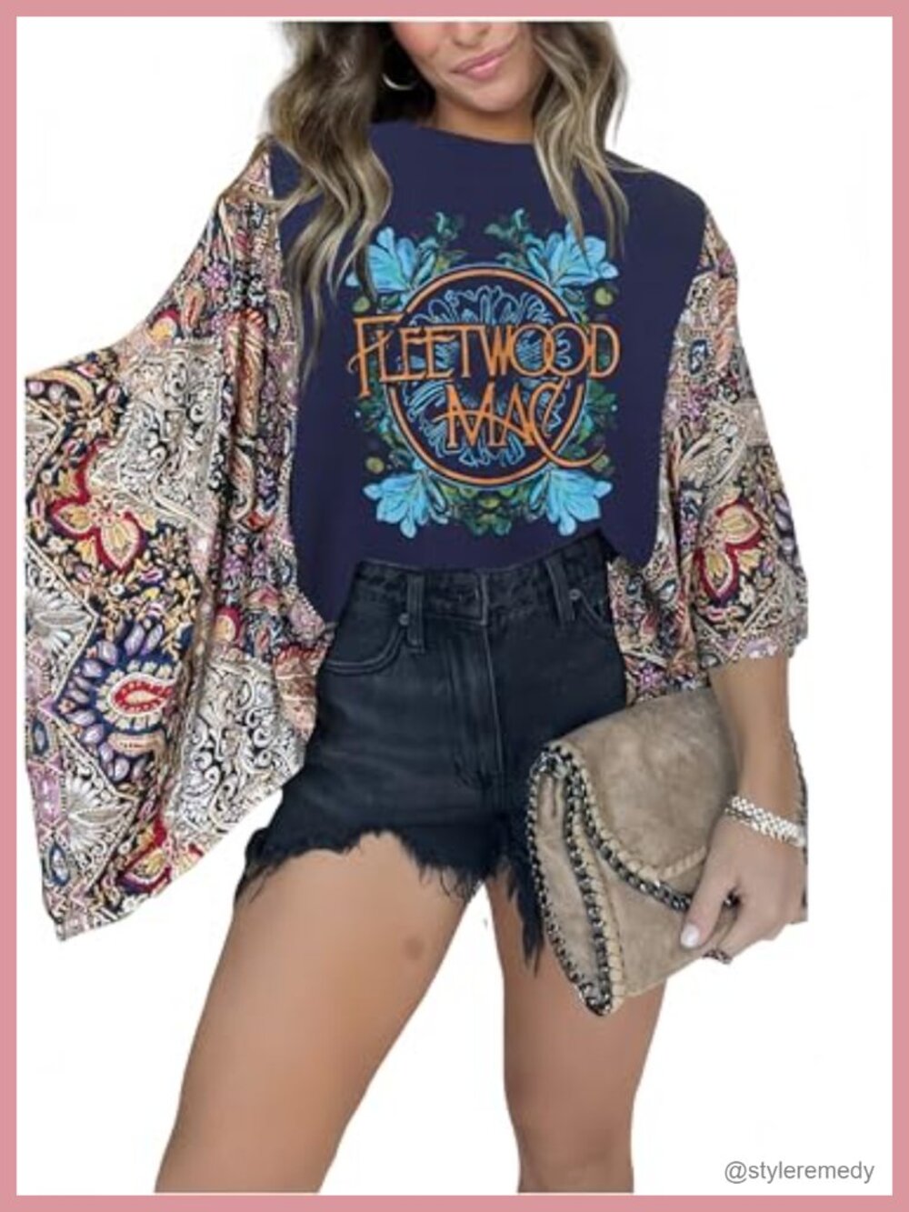 Women's Batwing Sleeve Loose Fit Tunic Top Casual Blouse